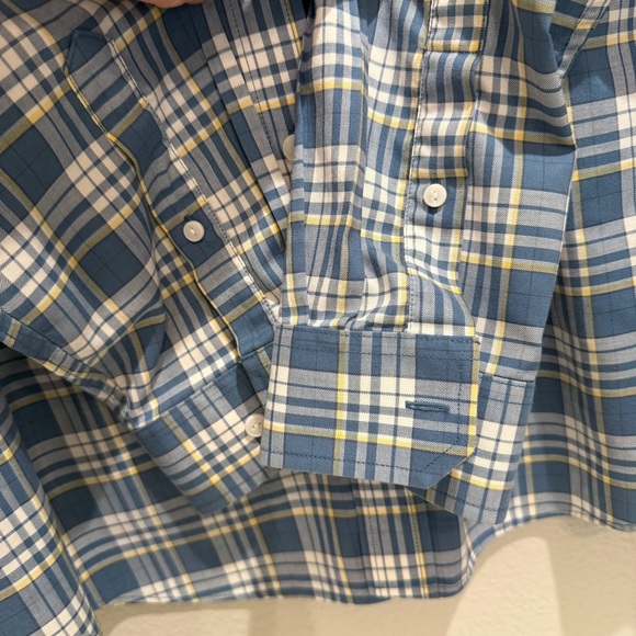 L.L. Bean Men's Shirt Size Large Blue White Plaid Button Down Traditional Fit - Picture 4 of 6